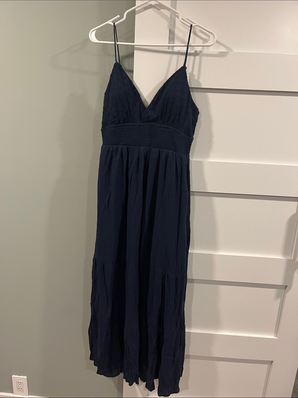 Hollister Navy Spaghetti Strap Maxi Dress